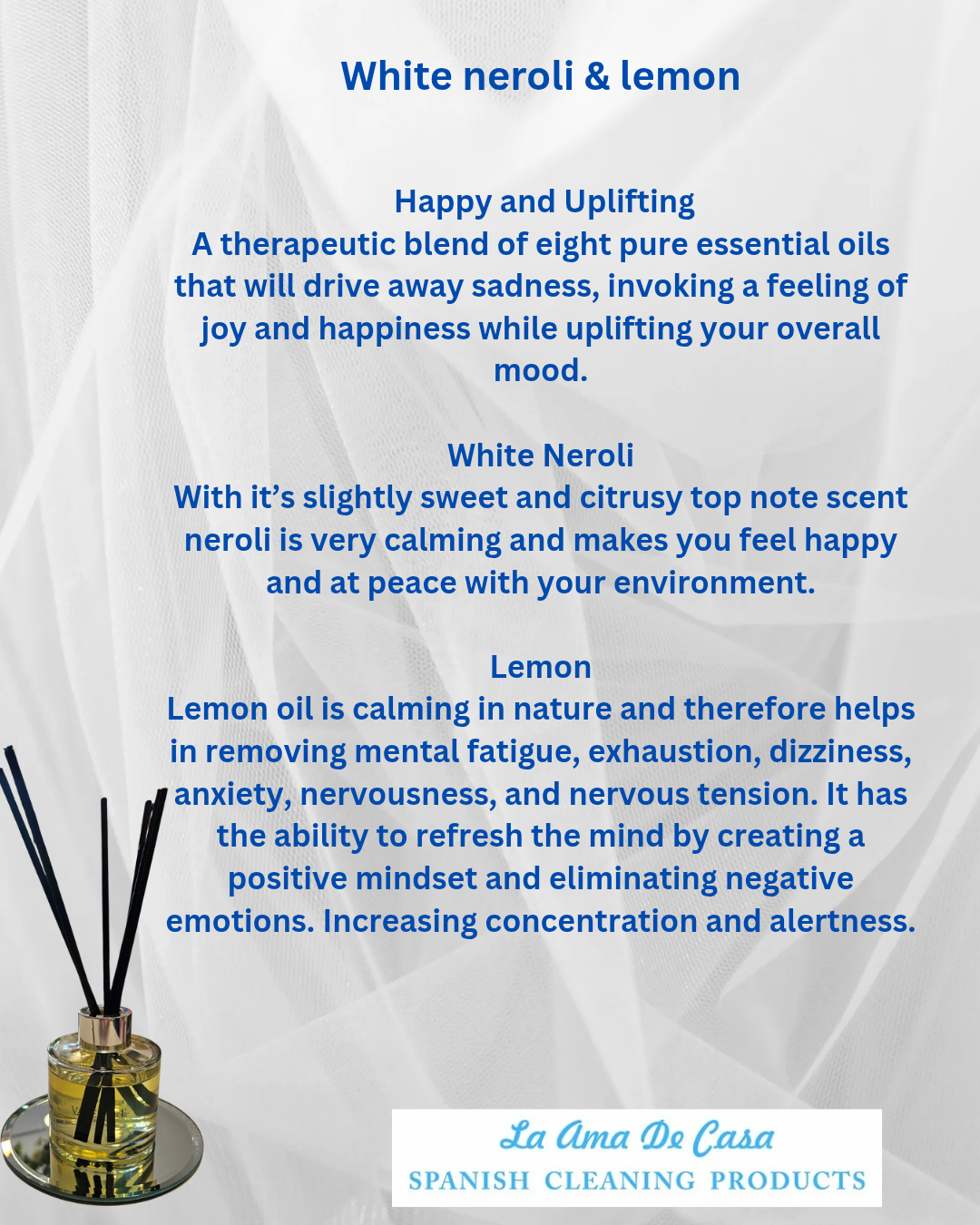 Valentte reed diffusers. Click for full lists of scents