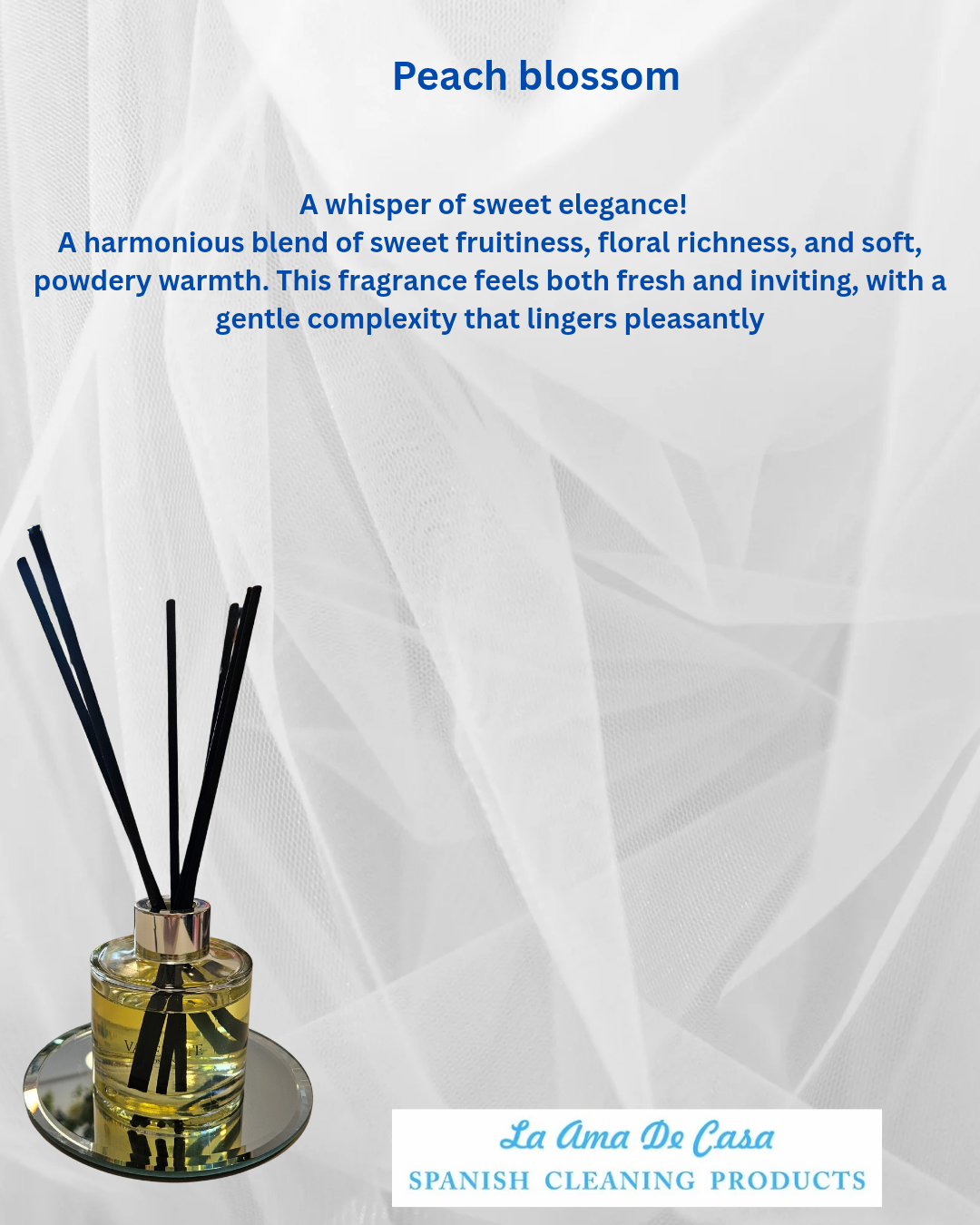 Valentte reed diffusers. Click for full lists of scents