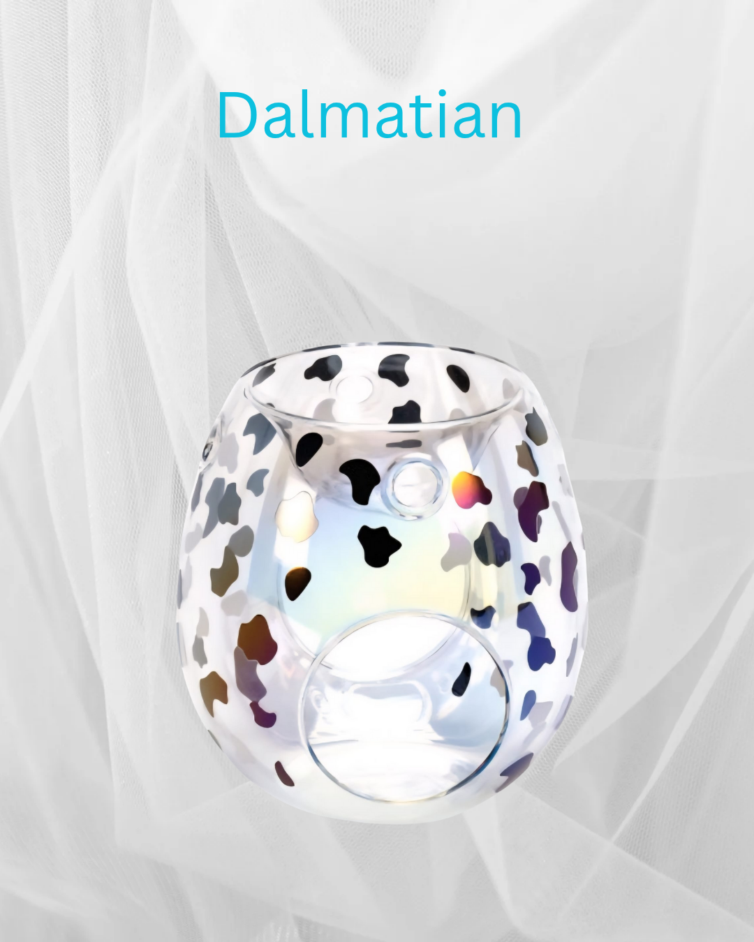 Dalmatian glass wax melt burner