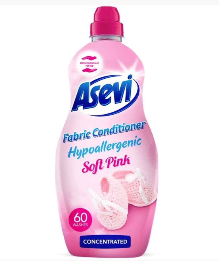 Asevi Concentrated Fabric Softener talco/ soft pink 60 Wash