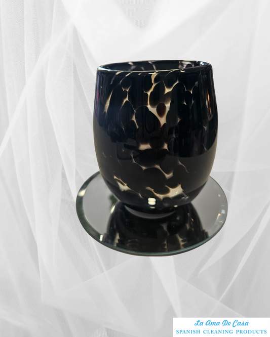 Stemless wine glass- dalmatian print