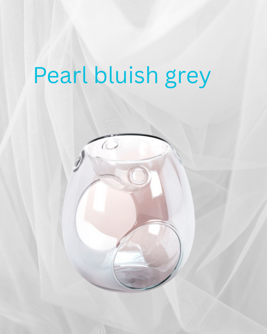 Pearl bluish grey wax melt burner