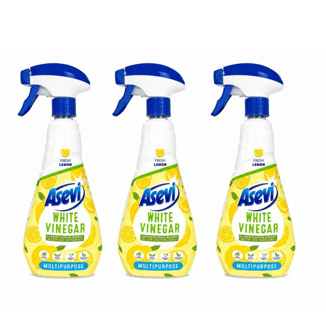 Asevi White Vinegar Cleaner Lemon Spray 750ml | Spanish Multipurpose Cleaner
