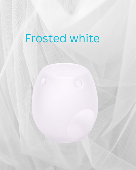 Frosted white glass wax melt burner