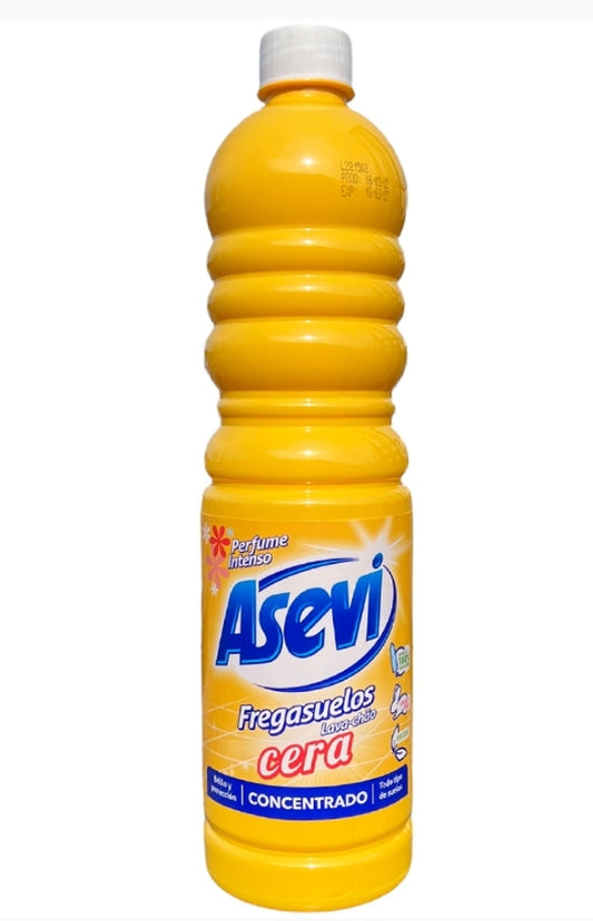 Asevi Floor Cleaner Citrus Cera with Self-Shine 1 Litre - Non-Slip - Yellow