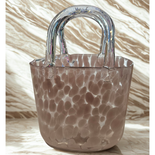 Pink Blush Handbag Vase – Elegant Ceramic Flower Vase