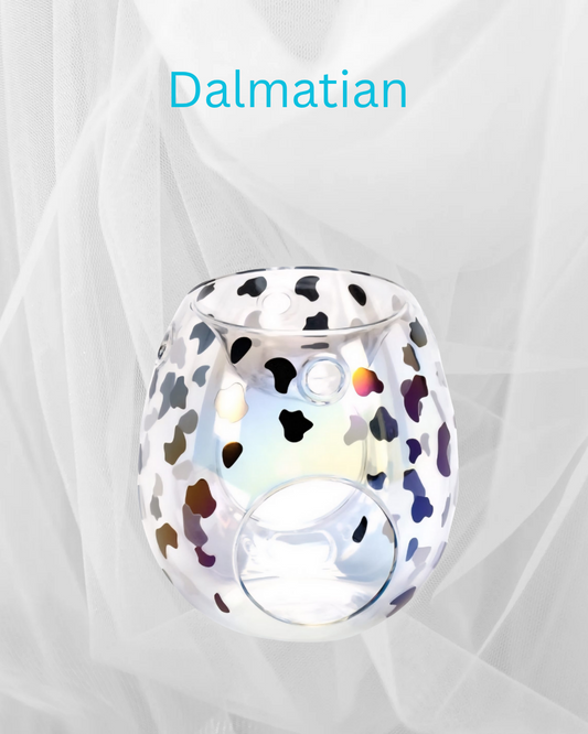 Dalmatian glass wax melt burner