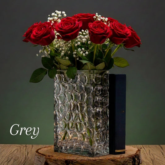Grey Book Vase – Decorative Ceramic Book Vase – Modern Home Décor – Minimalist Flower Vase UK
