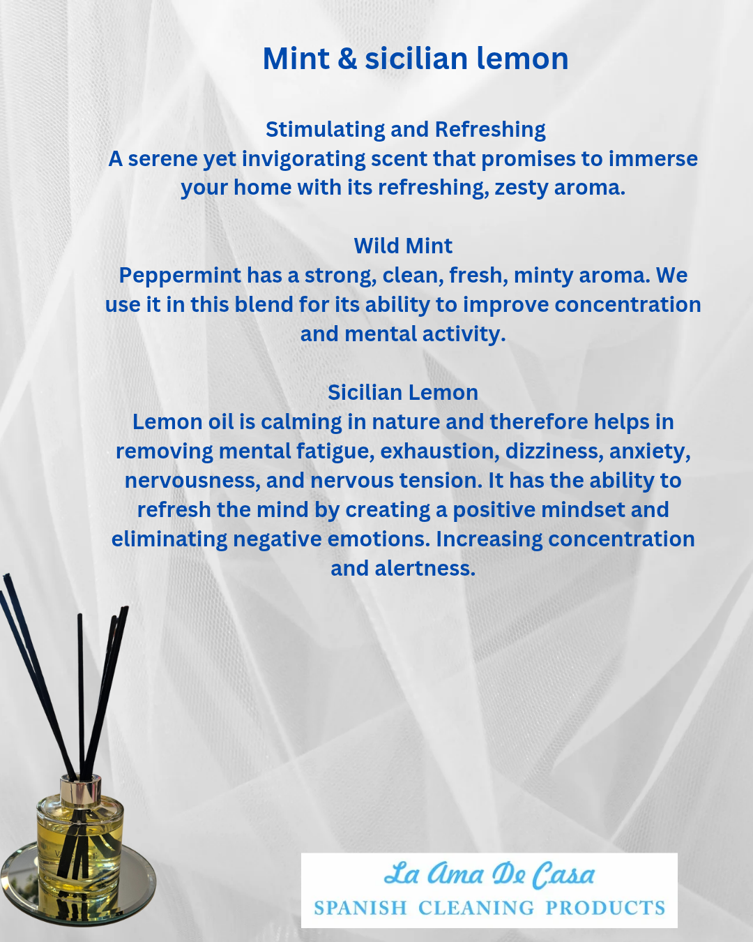 Valentte reed diffusers.                                                                         Click for full lists of scents
