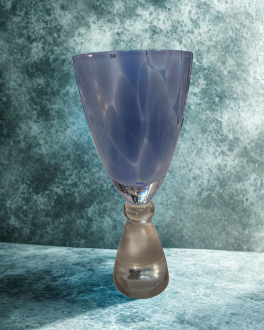 Champagne Glass : Ocean Blue Fleck